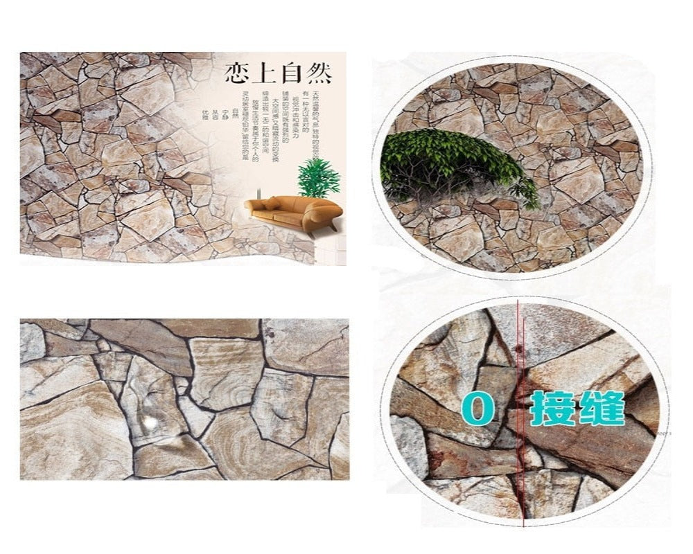 3D Wallpaper Stone Pattern